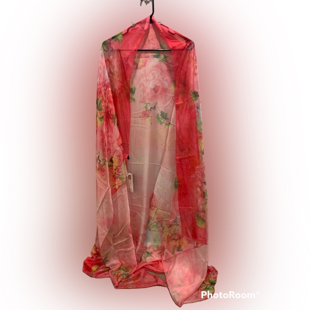 Zeagoo Pink Floral Wrap